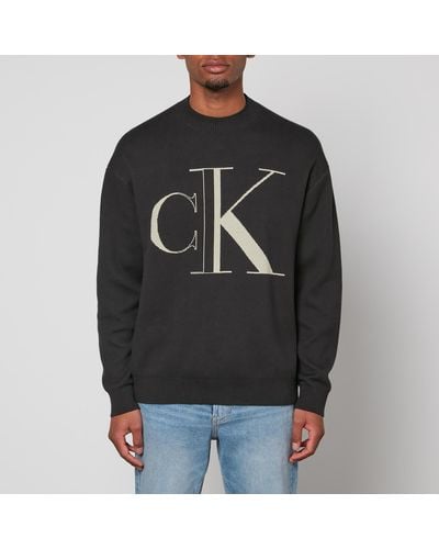 Sweatshirt Calvin Klein Jeans Logo Jacquard Crew Neck