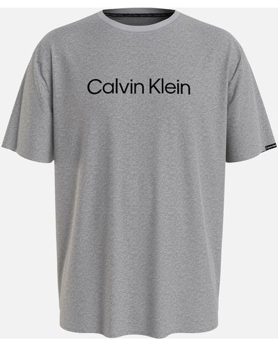 Calvin Klein Logo Cotton T-Shirt - Grau