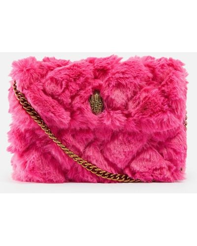 Kurt Geiger Medium Kensington Faux Fur Bag - Pink