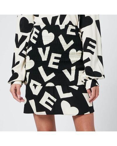 Never Fully Dressed Paris Love Shirred Mini Skirt - Black