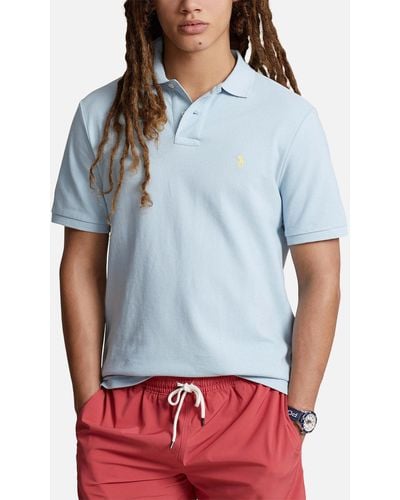 Polo Ralph Lauren Custom Slim Fit Cotton-piqué Polo Shirt - Blue