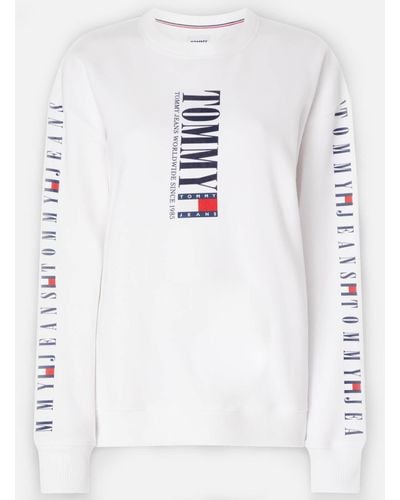 Tommy Hilfiger Organic Cotton-blend Relaxed Archive Crew - White