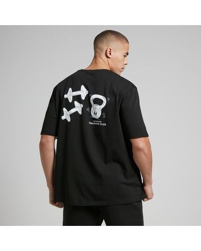 Mp Teo Graphic Oversized T-shirt - Black