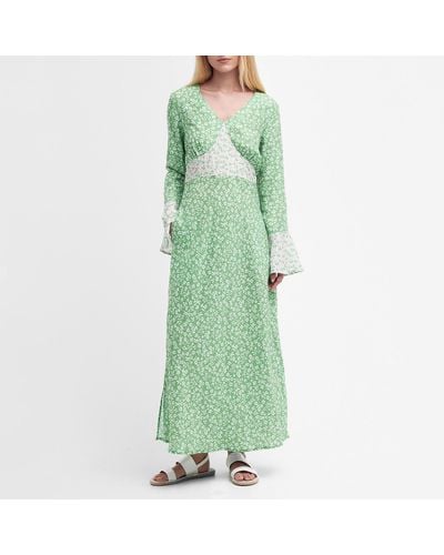 Barbour Sandgate Lyocell Maxi Dress - Green