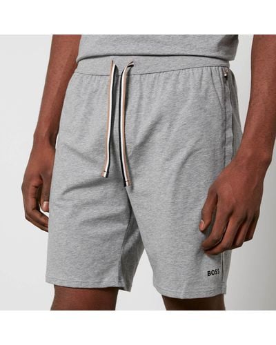 BOSS by HUGO BOSS Unique Cotton Shorts - Grey