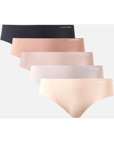Calvin Klein Invisibles 5-pack Nylon-blend Hipster Briefs - Multicolor