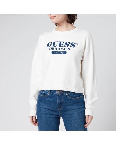 Guess Go Gia Crewneck Sweatshirt - White