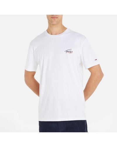 Tommy Hilfiger Classic Small Flag Cotton T-Shirt - Weiß