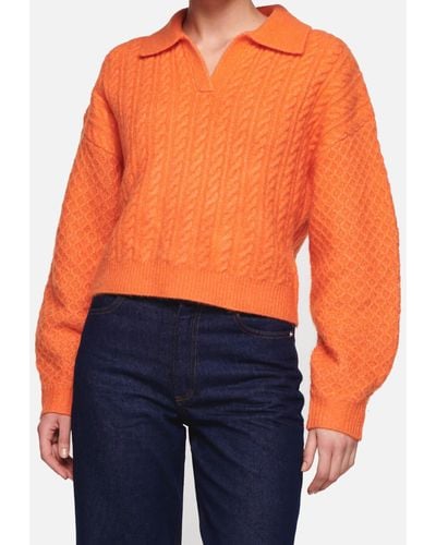 ALIGNE Harper Cropped Knit Jumper - Orange