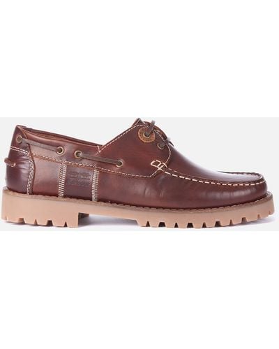 Barbour Stern Leather Boat Shoes - Multicolour