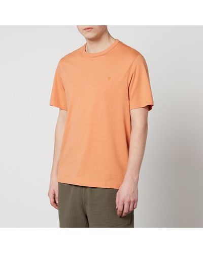 Farah Danny Organic Cotton-jersey Polo Shirt - Orange