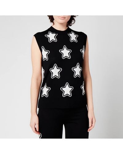 Être Cécile Stars Vest Knitted Jumpers - Black