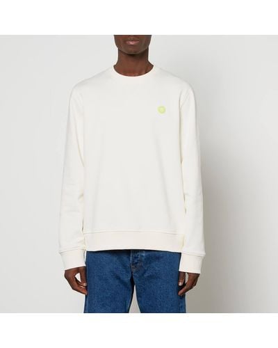 WOOD WOOD Tye Organic Cotton-jersey Sweatshirt - White