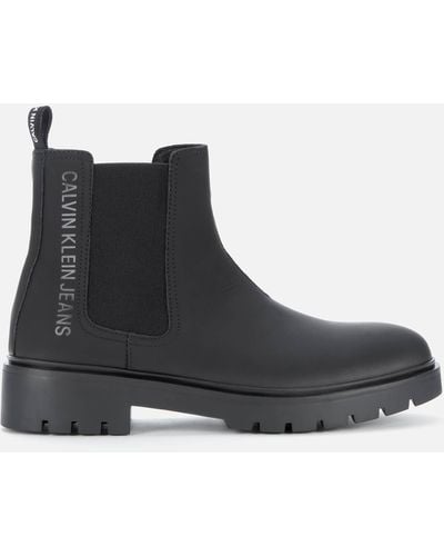 Calvin Klein Combat Mid Chelsea Boots - Black