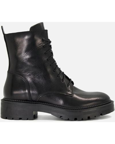 Dune Press Leather Ankle Boots - Schwarz