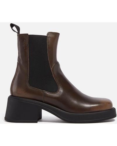 Vagabond Shoemakers Dorah Leather Heeled Chelsea Boots - Brown