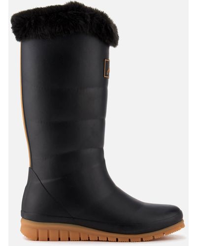 Joules Downton Tall Padded Wellies - Black