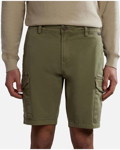 Napapijri Deline Cotton-blend Cargo Shorts - Green