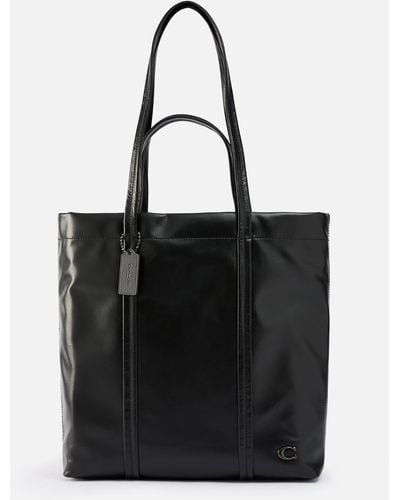COACH Paperweight Hall 33 Leather Tote Bag - Schwarz