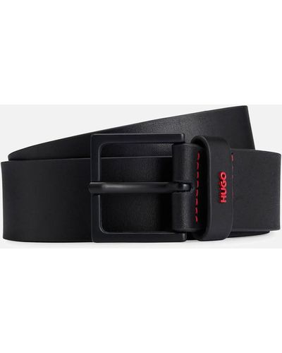 HUGO Giove Leather Belt - Black