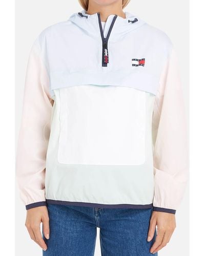 Tommy Hilfiger Colour-block Packable Chicago Shell Jacket - White