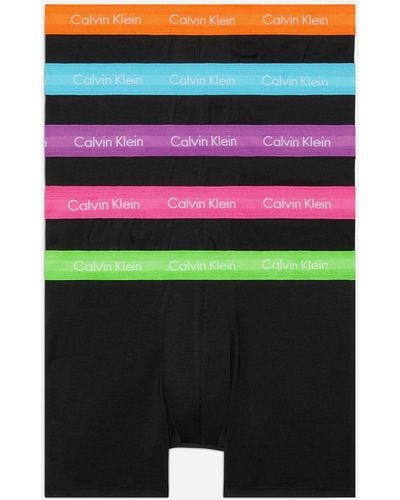 Calvin Klein Pride 5-pack Cotton-blend Boxer Briefs - Black