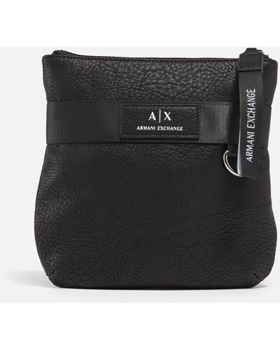 Armani Exchange Faux Leather Crossbody Bag - Schwarz