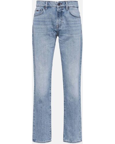 BOSS Re.maine Cotton Blend Denim Jeans - Blue