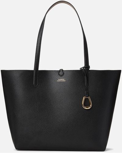 Lauren by Ralph Lauren Reversible Leather Tote Bag - Black