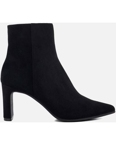 Dune Ottaly Suede Heeled Boots - Black