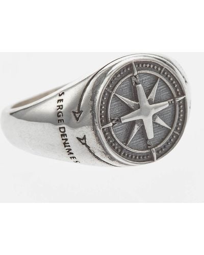 Serge Denimes Napolean Sterling Silver Ring - Grey