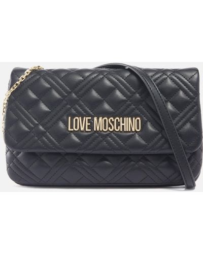 Love Moschino Borsa Quilted Faux Leather Crossbody Bag - Multicolour