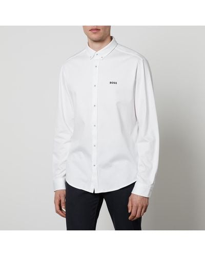 BOSS B_motion_l Cotton Shirt - White