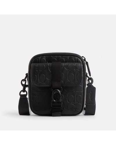 COACH Shoulder Bag With Logo, - Black