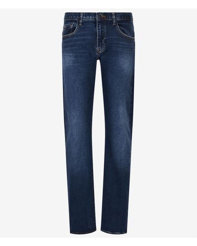 Armani Exchange Stretch-denim Slim-fit Jeans - Blue
