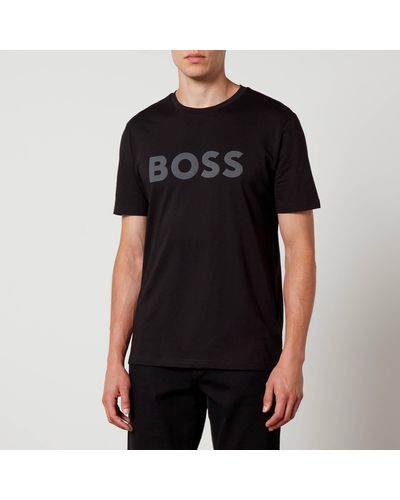 BOSS by HUGO BOSS Thinking Cotton-jersey T-shirt - Black