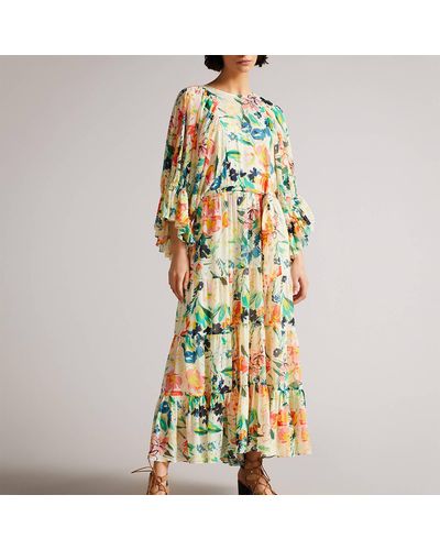 Ted Baker Kiyrie Floral Print Chiffon Dress - Multicolour