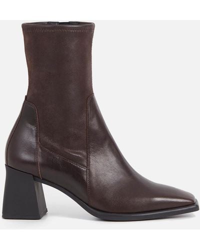 Vagabond Shoemakers Hedda Leather Heeled Boots - Brown