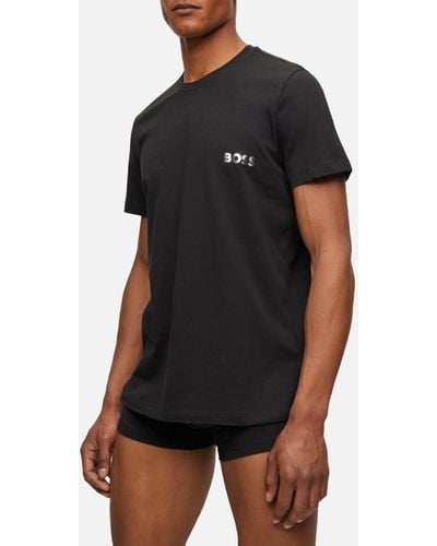 BOSS Cotton-jersey T-shirt & Boxer Trunk Gift Set - Black
