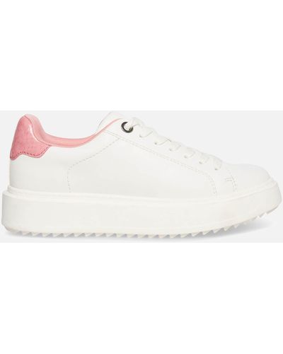 Steve Madden Catcher Faux Leather Sneakers - White