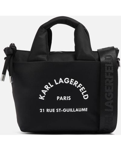 Karl Lagerfeld Interstellar Roller Derby Nylon Small Tote Bag - Schwarz