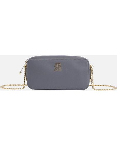 Tommy Hilfiger Timeless Chain Faux Leather Camera Bag - Gray
