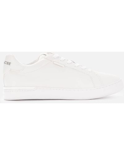 COACH Lowline Leather Low Top Trainers - White