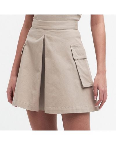 Barbour Kinghorn Cotton-twill Skirt - Natural