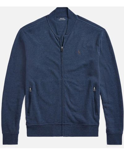 Polo Ralph Lauren Luxury Jersey Baseball Jacket - Blue