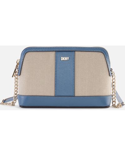 DKNY Bryant Dome Faux Leather Cross Body Bag - Blue