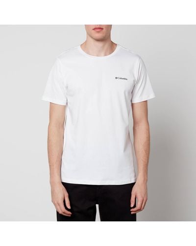 Columbia Printed Cotton-Jersey T-Shirt - Weiß