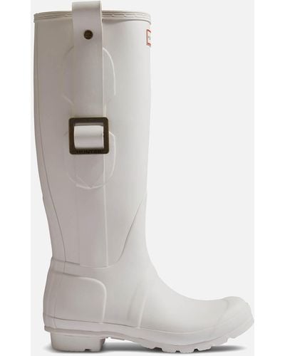 HUNTER Original Tall Exaggerated Buckle Rubber Wellies - Grau