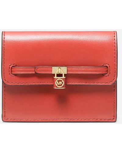 MICHAEL Michael Kors Hamilton Leather Card Case - Red