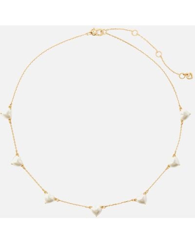 Kate Spade Scatter Gold-tone Necklace - White
